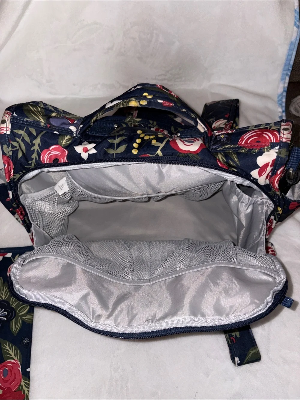 Ju-Ju-Be Classic Convertible Diaper Bag - Midnight Posy EUC